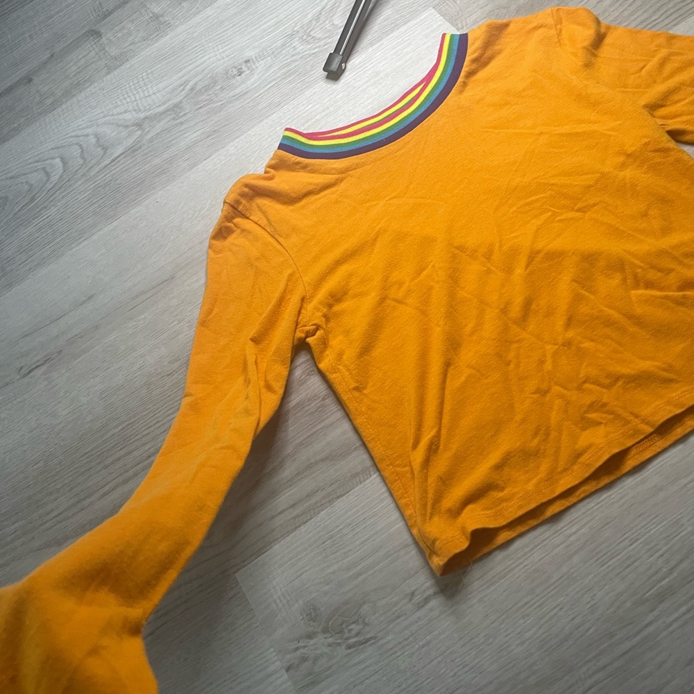 Orange cropped long sleeve